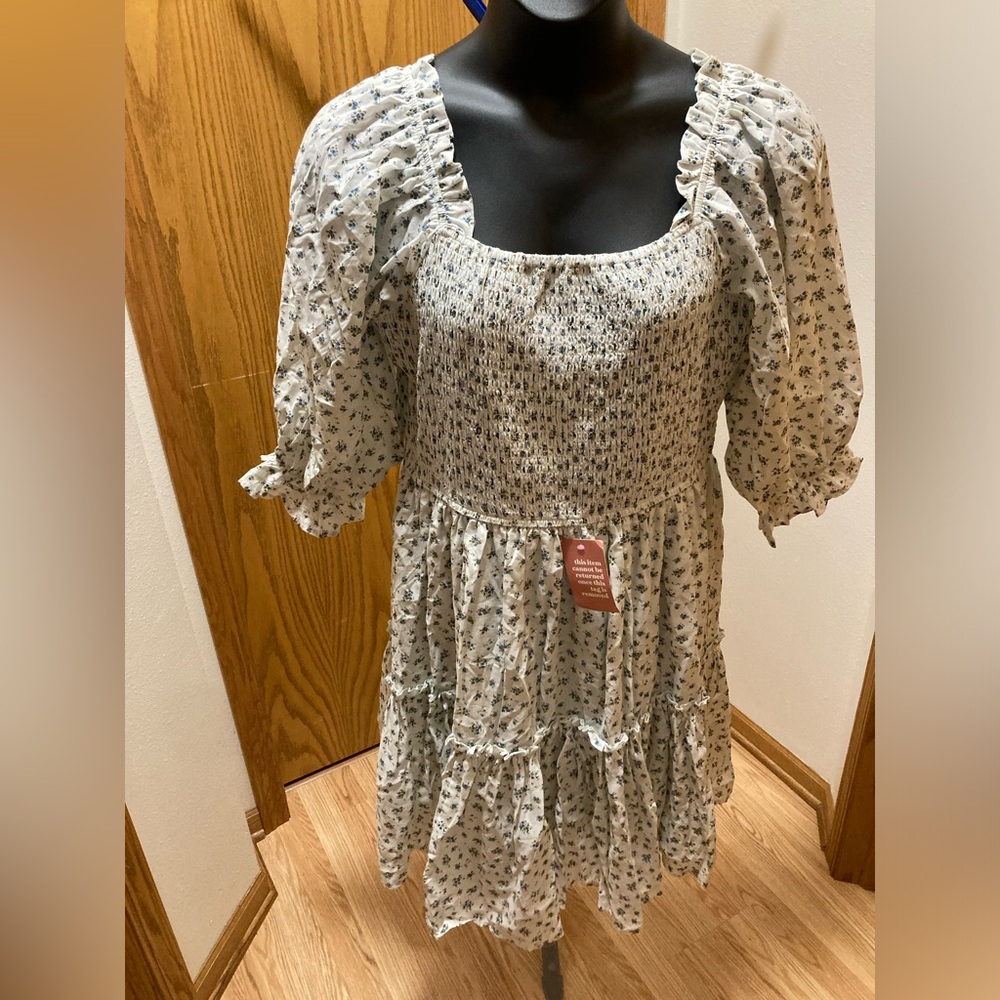 Ivycity Co Short Madeline dress in blue